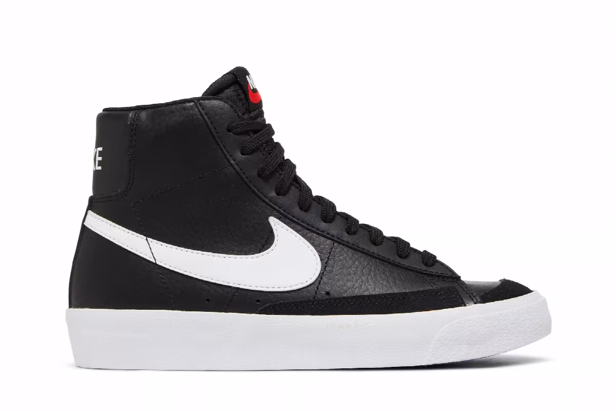 Nike Blazer Mid Black White, view 2