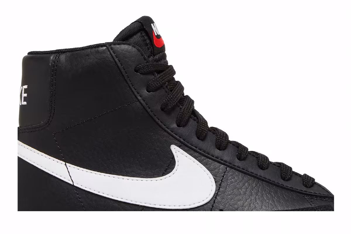 Nike Blazer Mid Black White, view 3