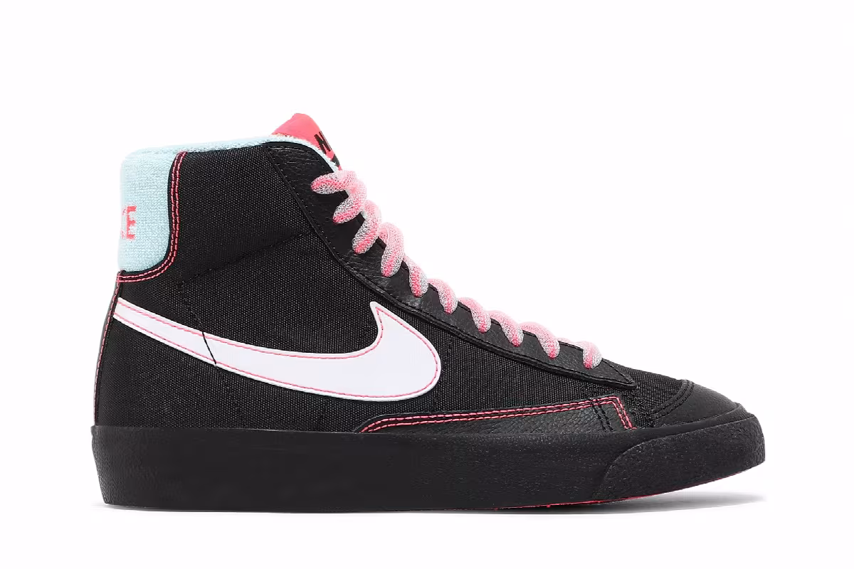 Nike Blazer Mid Black Atomic Pink, view 2