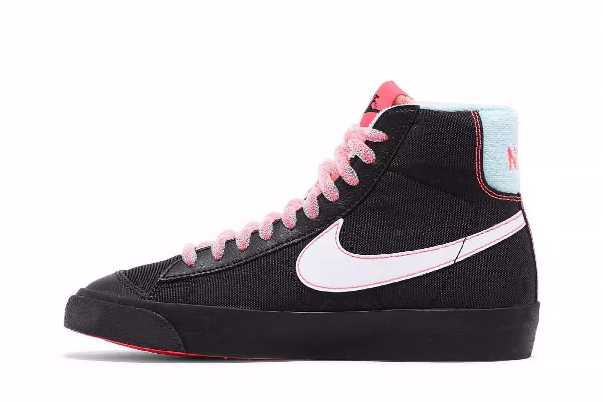 Nike Blazer Mid Black Atomic Pink, view 4
