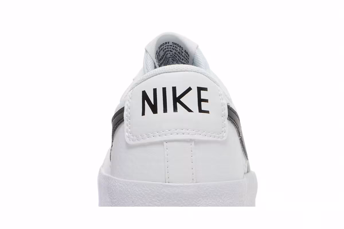 Nike Blazer Low White Black, view 8