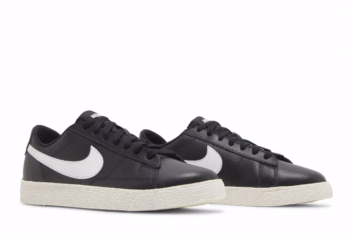 Nike Blazer Low GS Black White, view 9