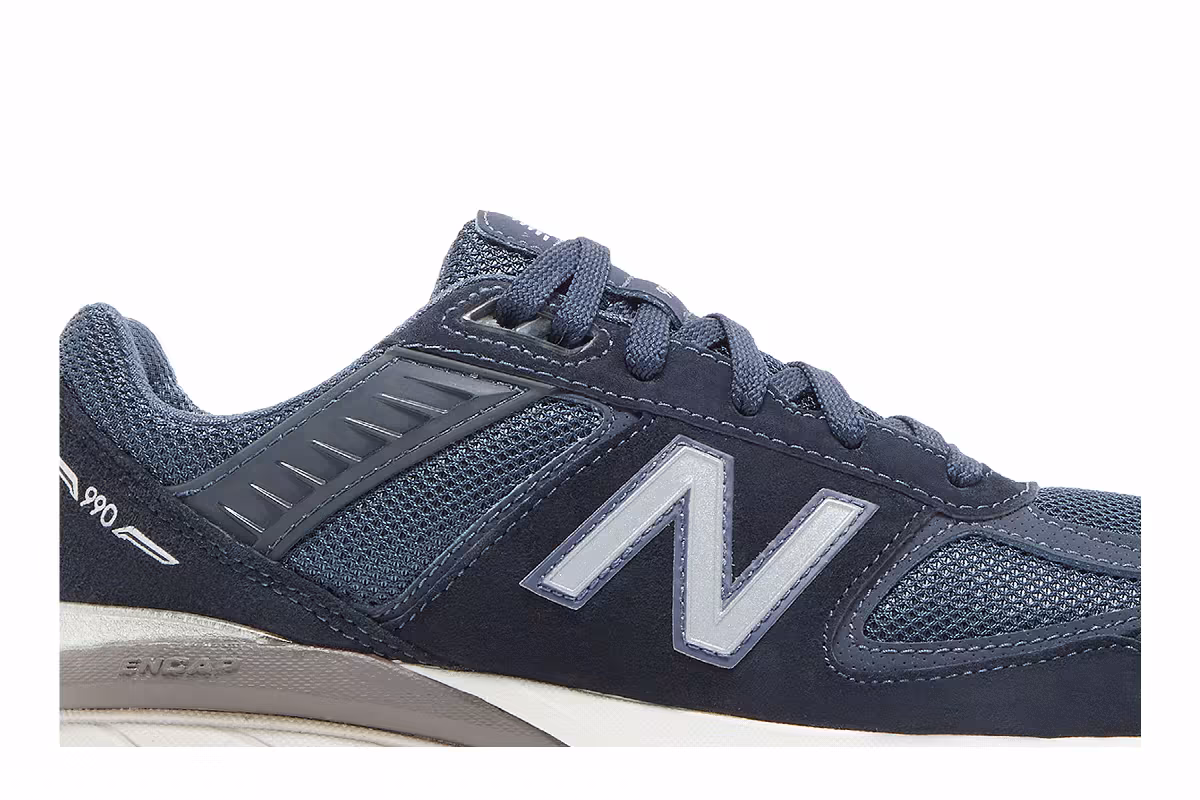 New Balance 990v5 Big Kid Navy, view 3