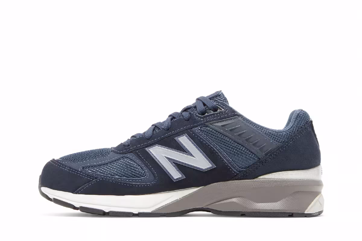New Balance 990v5 Big Kid Navy, view 4