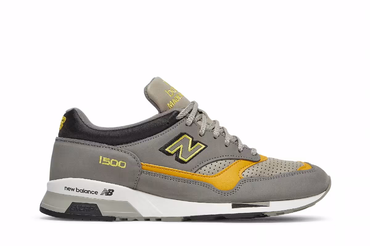 New Balance 1500 Made in England Grey Yellow, view 2