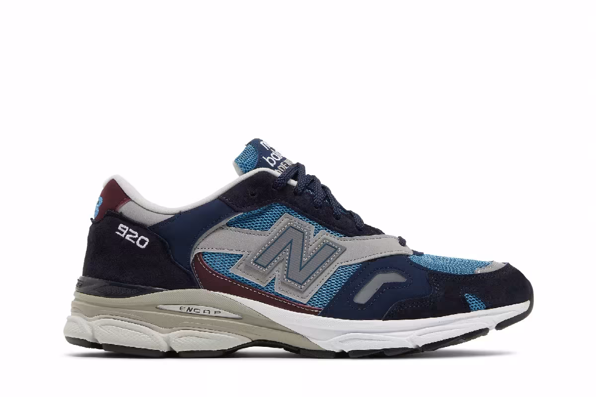 New Balance 920 Made In England Navy Burgundy, view 2