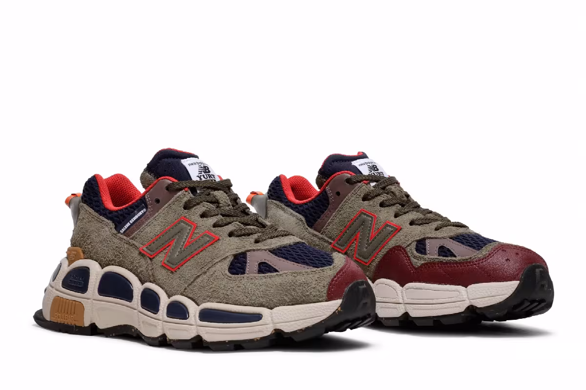 Salehe Bembury x New Balance 574 YURT Team Forest Green, view 9