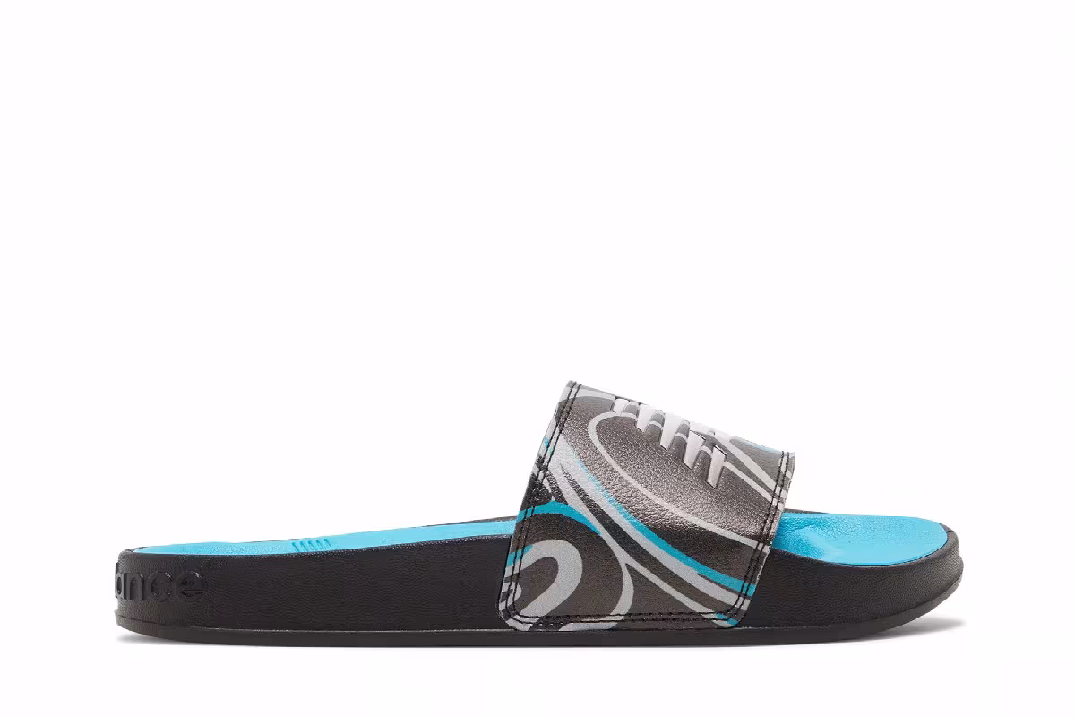 New Balance 200 Slides Black Virtual Sky, view 2
