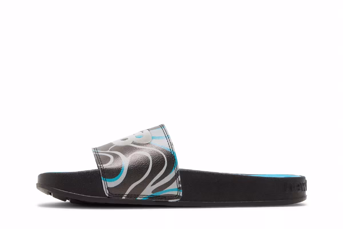 New Balance 200 Slides Black Virtual Sky, view 4
