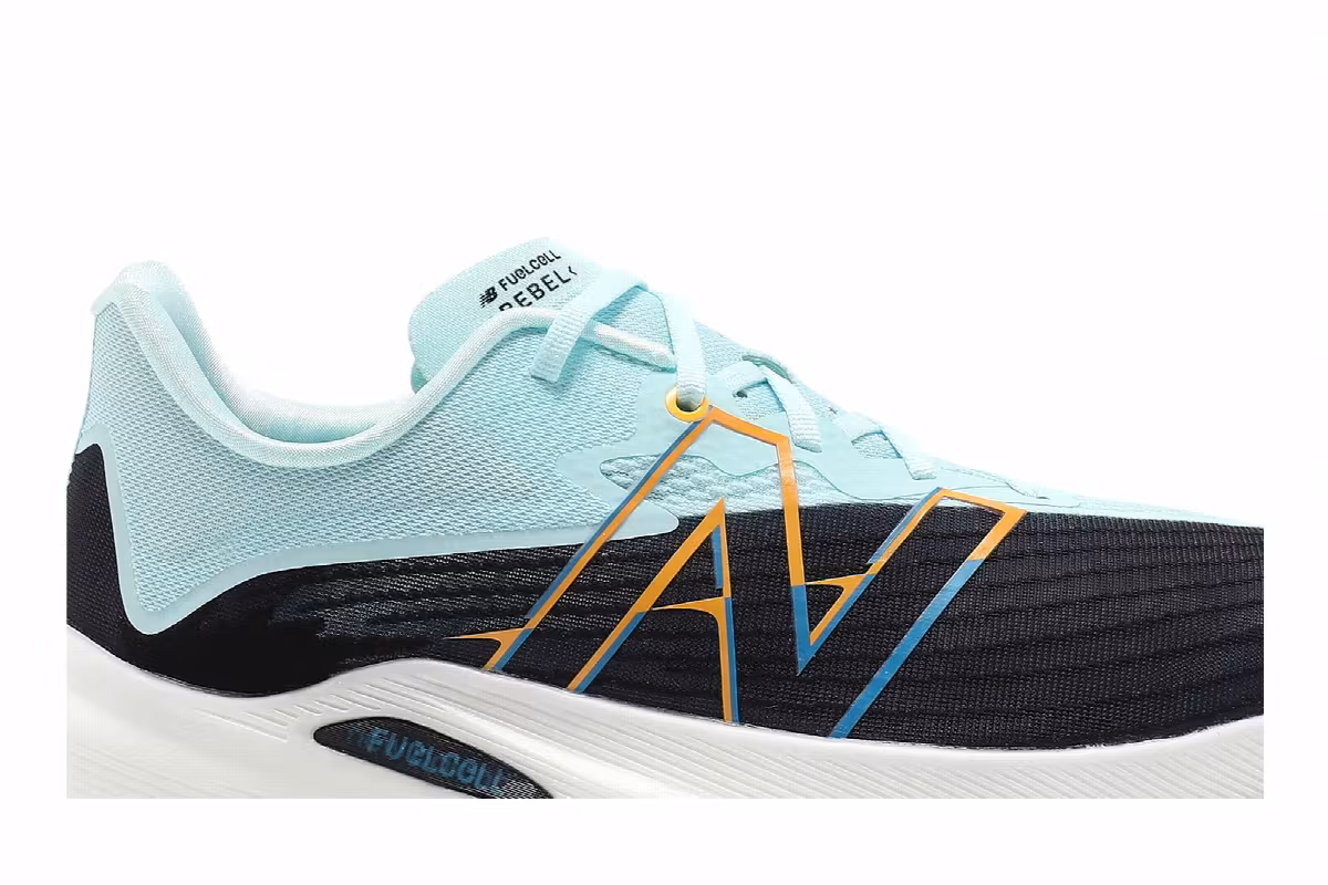 New Balance FuelCell Rebel v2 Black Pale Blue, view 3