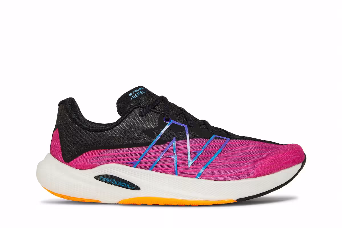 New Balance FuelCell Rebel v2 Pink Glow Black, view 2