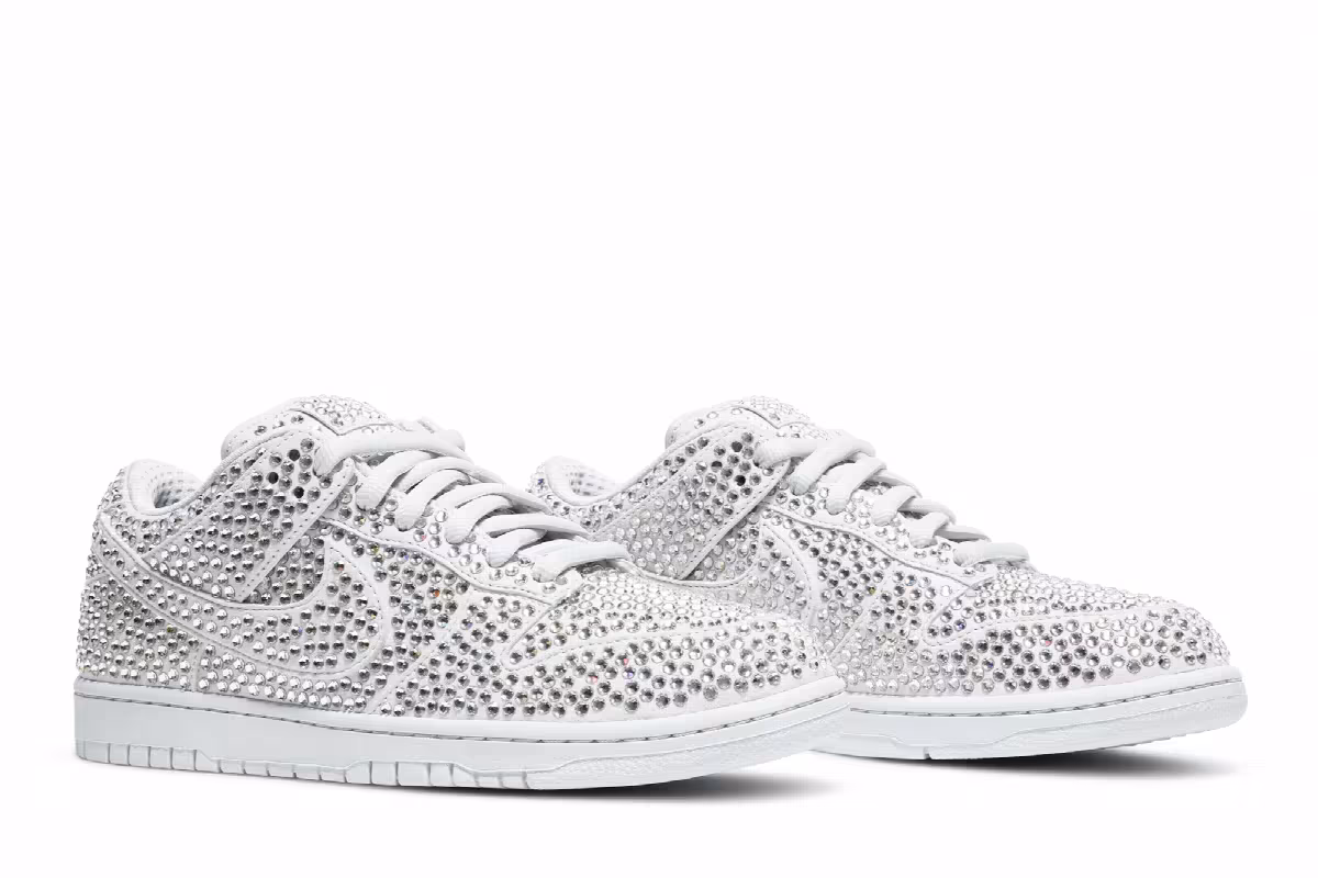 Cactus Plant Flea Market x Swarovski x Nike Dunk Low Pure Platinum, view 9