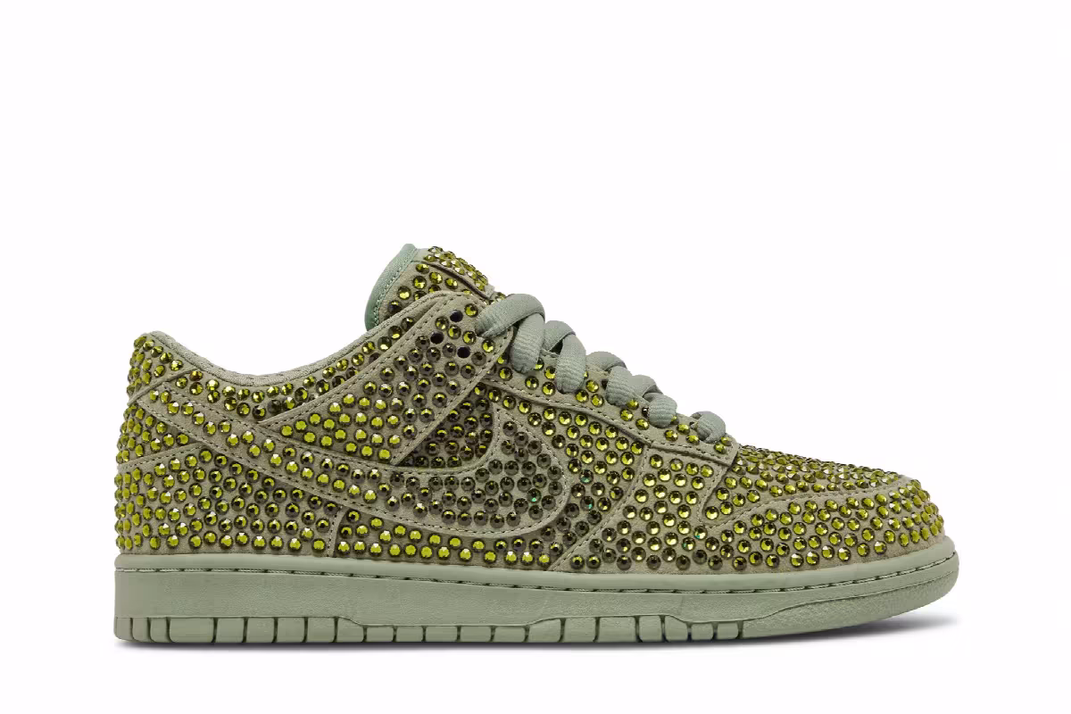 Cactus Plant Flea Market x Swarovski x Nike Dunk Low Spiral Sage, view 2