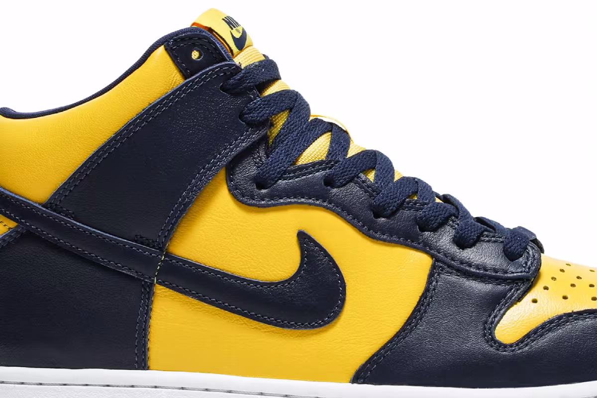Nike Men's Dunk High SP Michigan 2020, view 3
