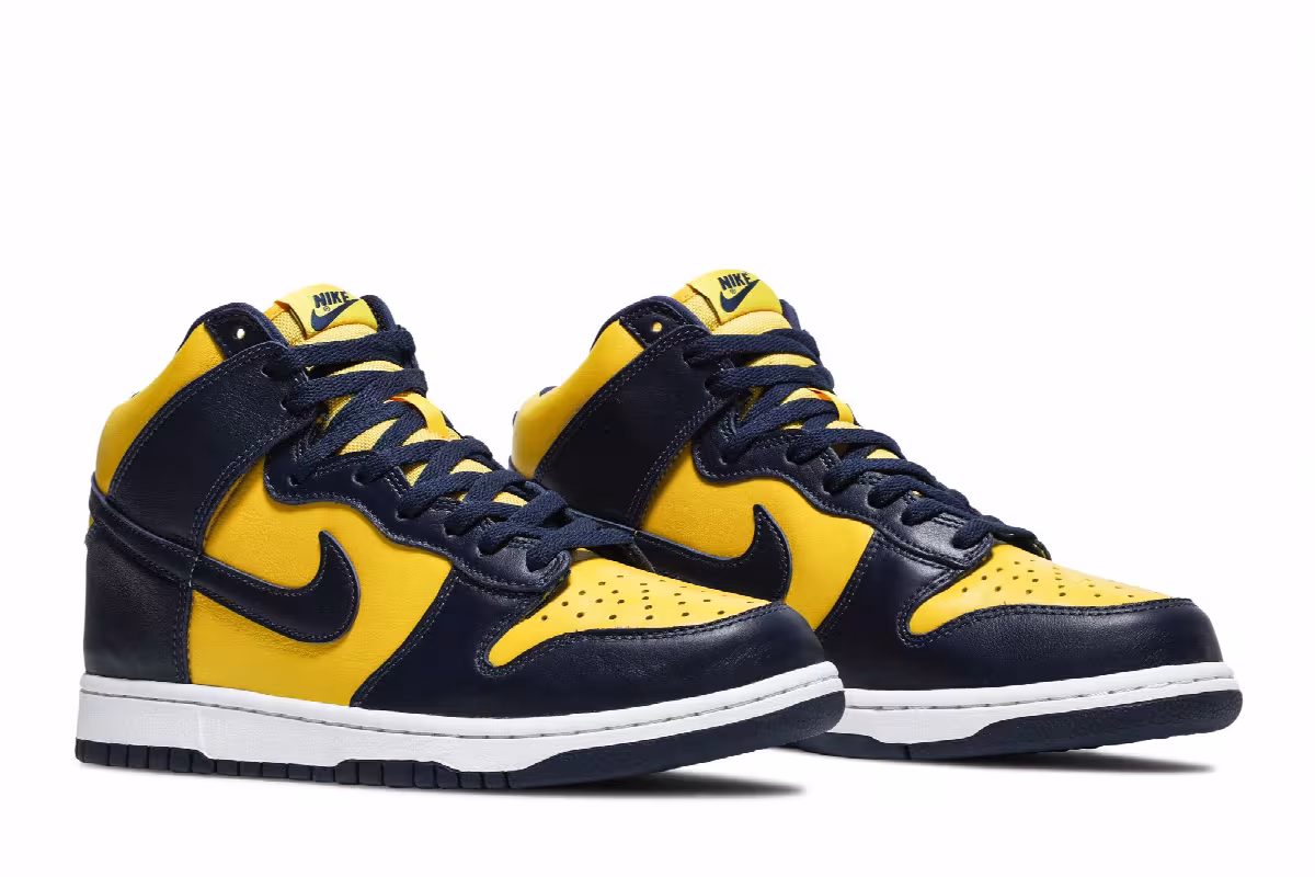 Nike Men's Dunk High SP Michigan 2020, view 9