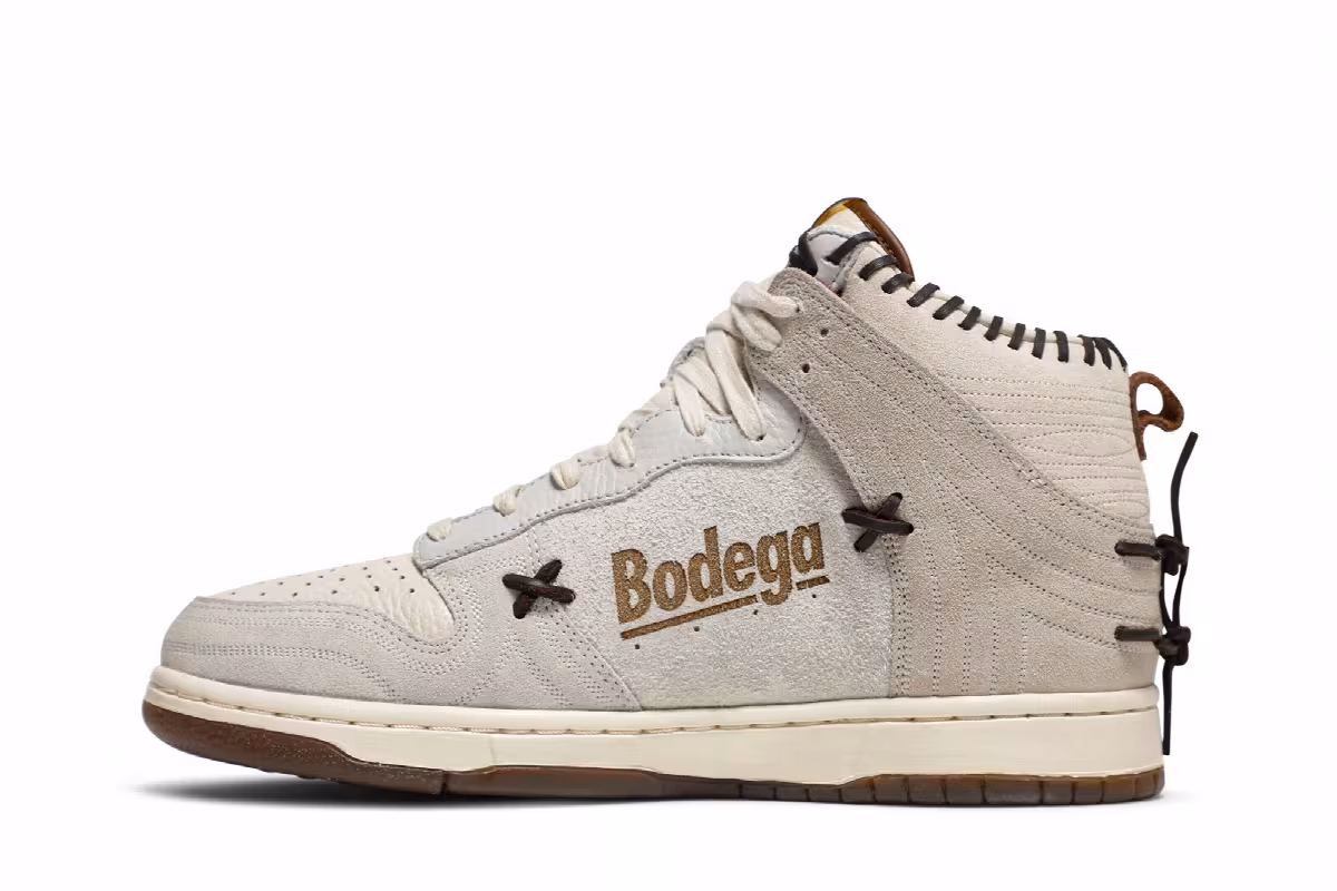 Bodega x Nike Dunk High Friends & Family, view 4