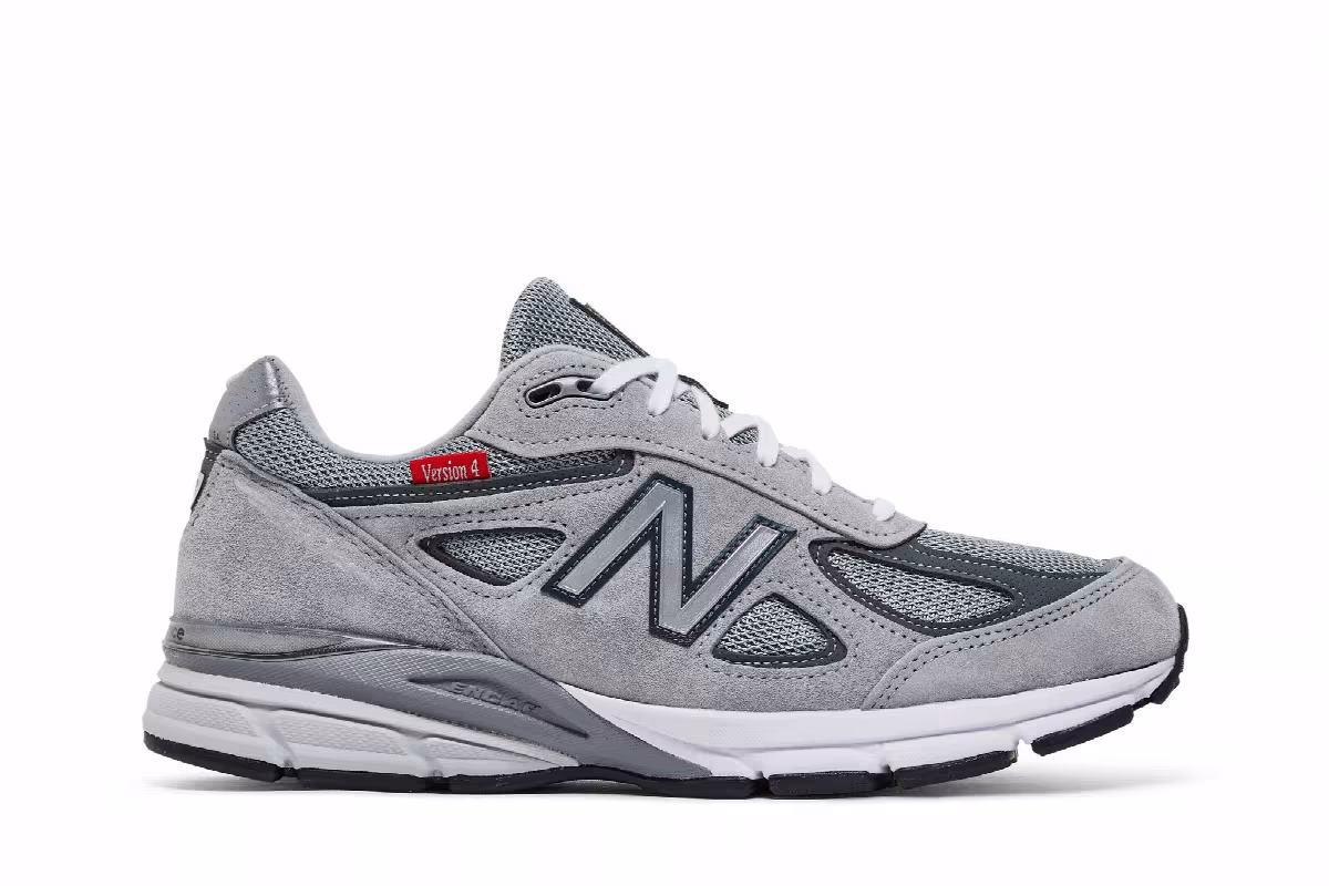 New Balance 990v4 Made In USA Red Label - Grey, view 2