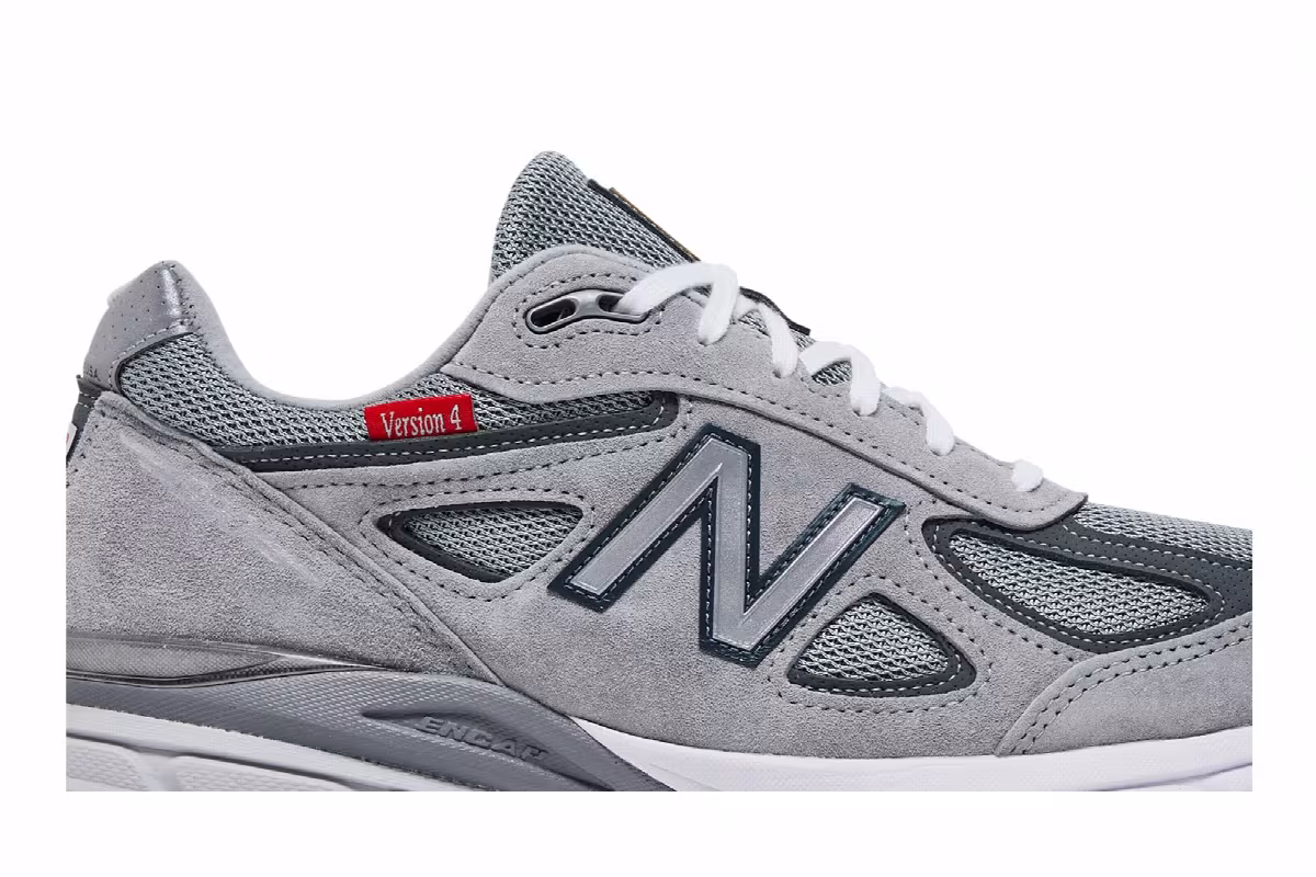 New Balance 990v4 Made In USA Red Label - Grey, view 3