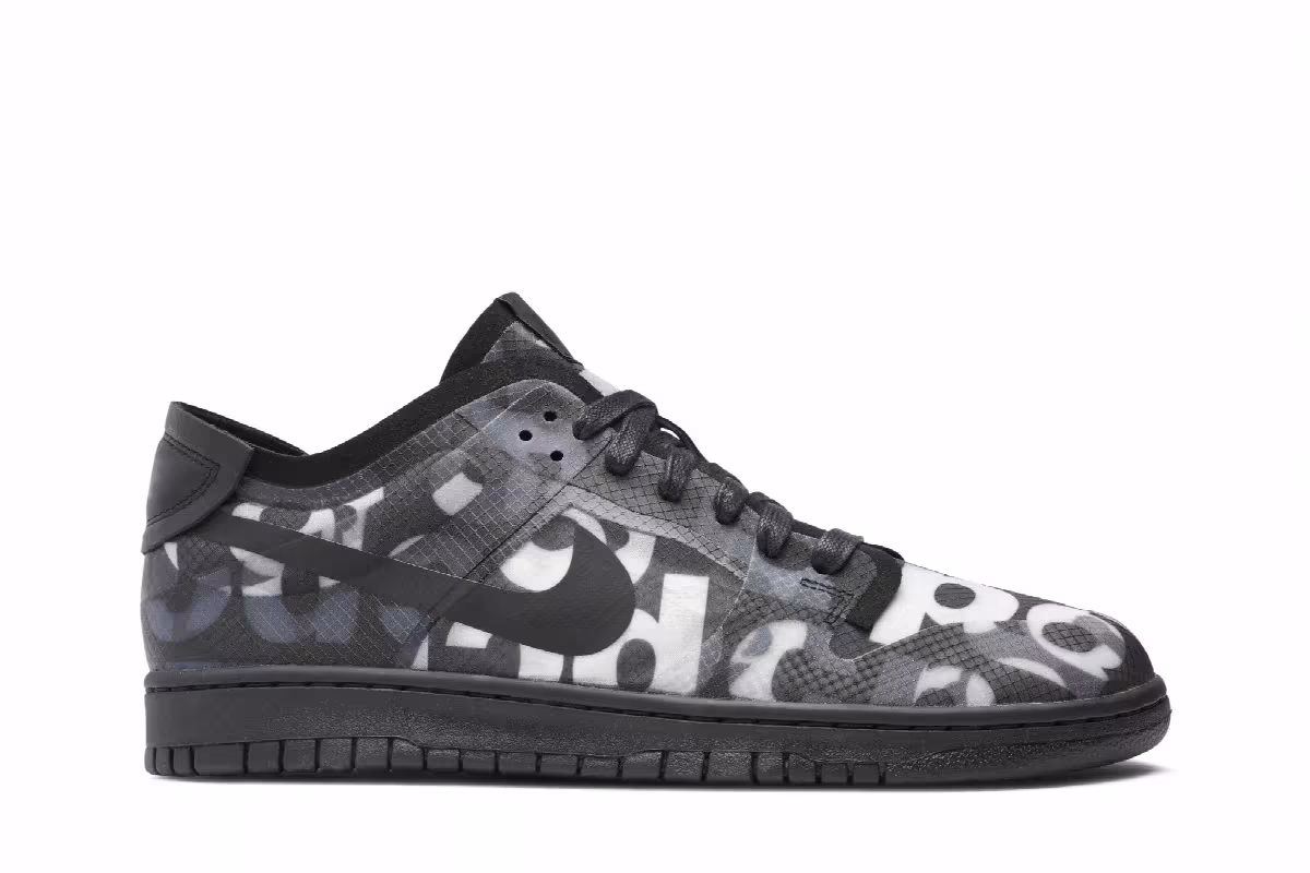 Comme des Garçons x Nike Women's Dunk Low Monogram Print, view 2