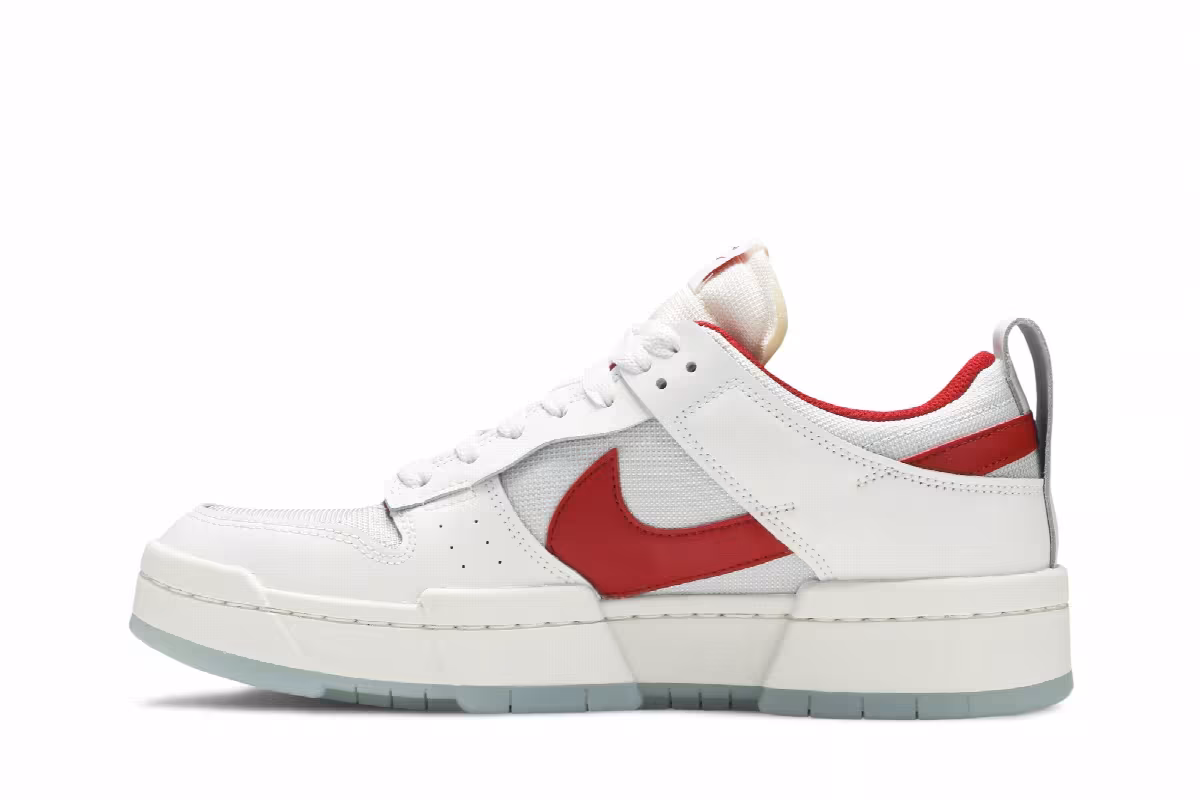Nike Women's Dunk Low Disrupt White Gym Red, view 4