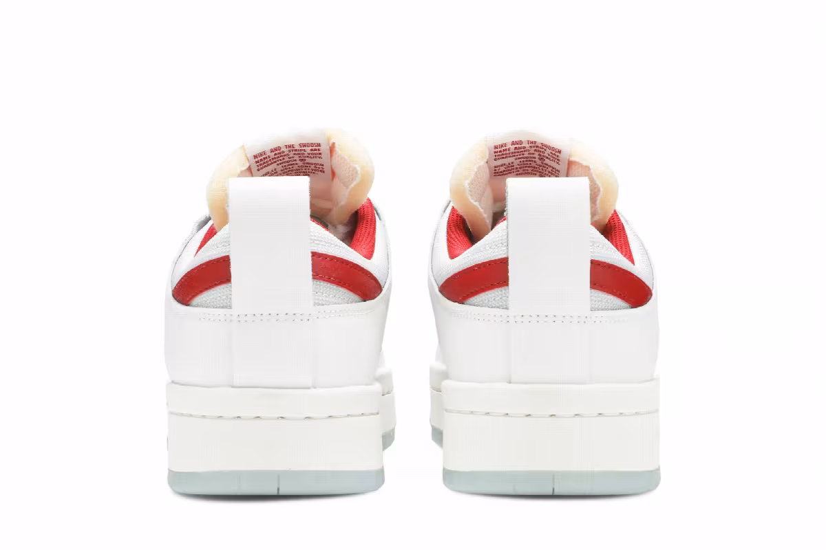 Nike Women's Dunk Low Disrupt White Gym Red, view 7