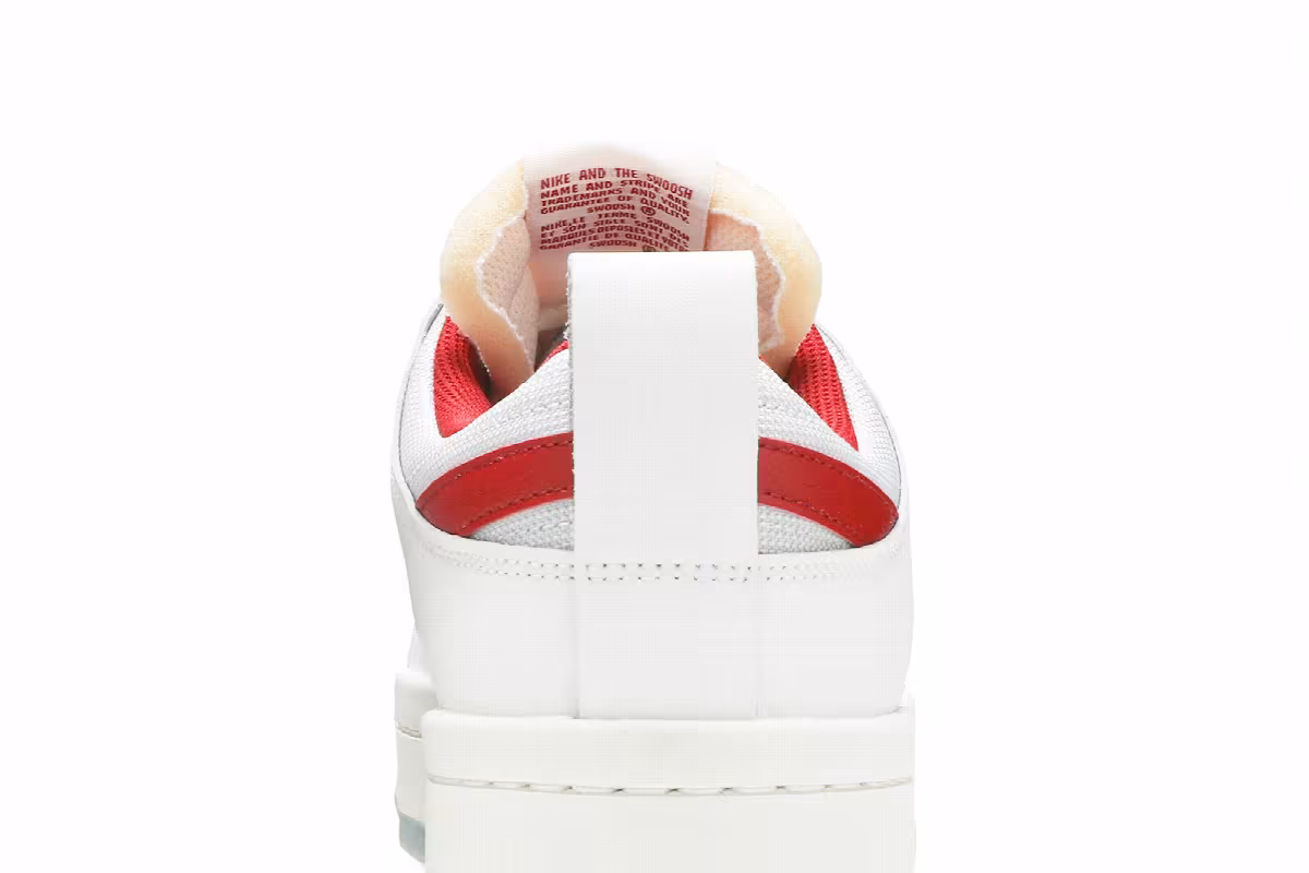 Nike Women's Dunk Low Disrupt White Gym Red, view 8