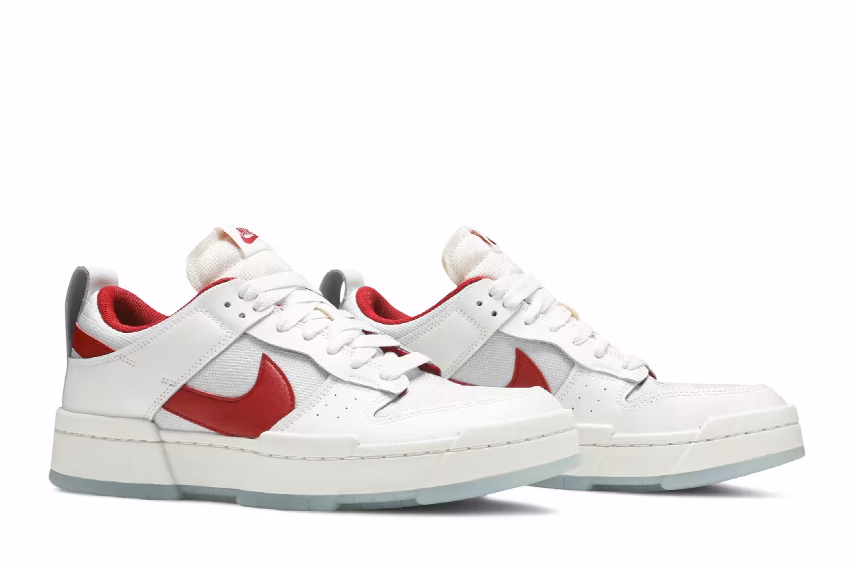 Nike Women's Dunk Low Disrupt White Gym Red, view 9