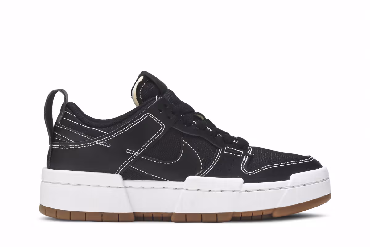 Nike Women's Dunk Low Disrupt Black Gum, view 2