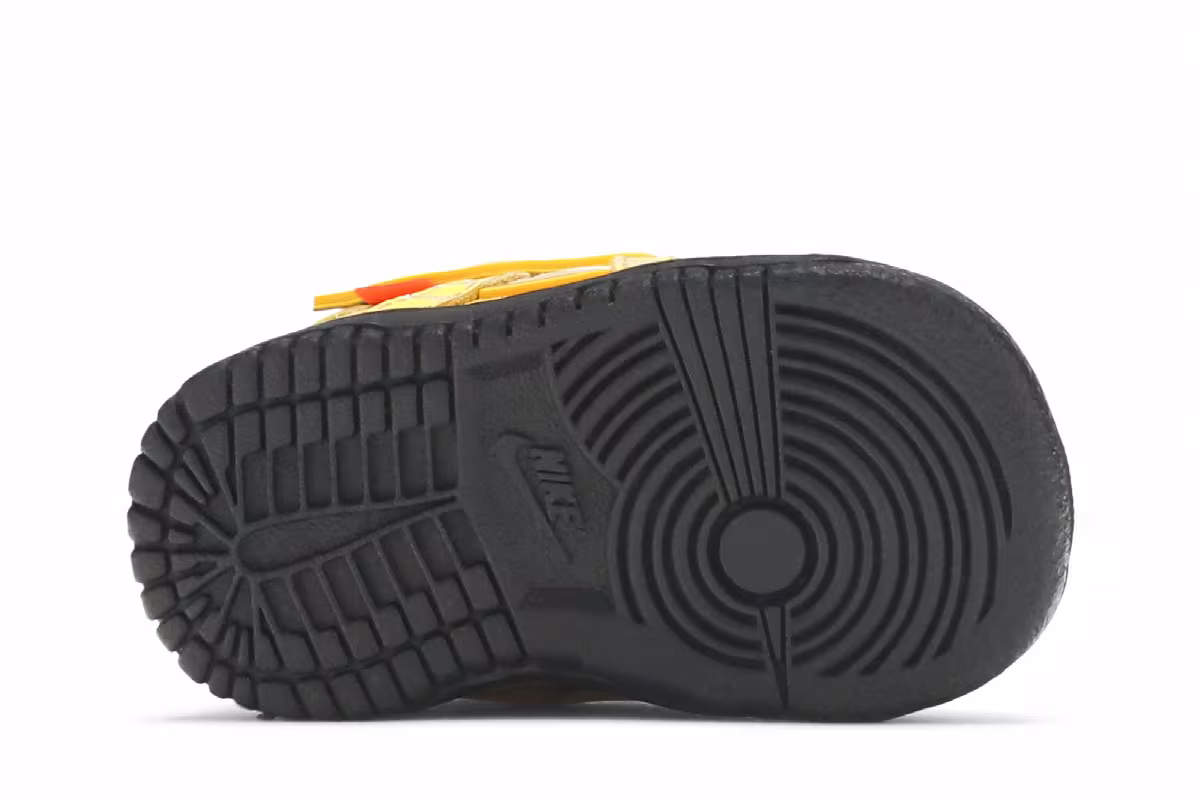 Off-White x Nike Rubber Dunk TD University Gold, view 5