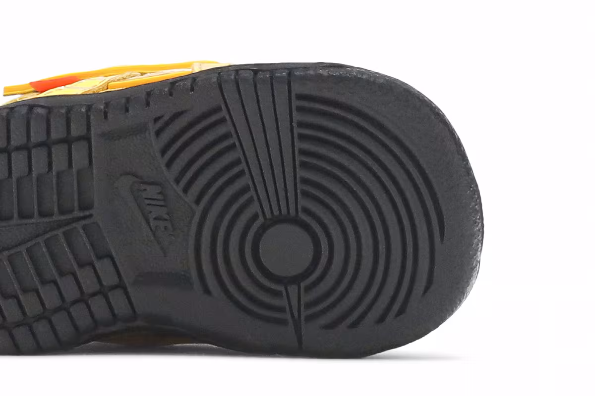 Off-White x Nike Rubber Dunk TD University Gold, view 6