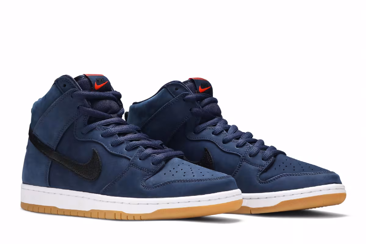 Nike Dunk High Pro ISO SB Orange Label - Midnight Navy, view 9