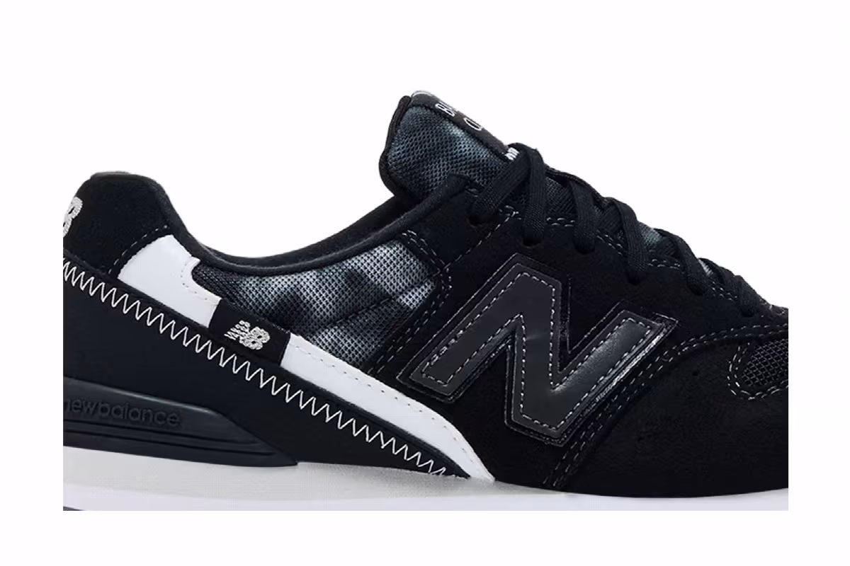 New Balance Women's 996v2 Black White, view 3