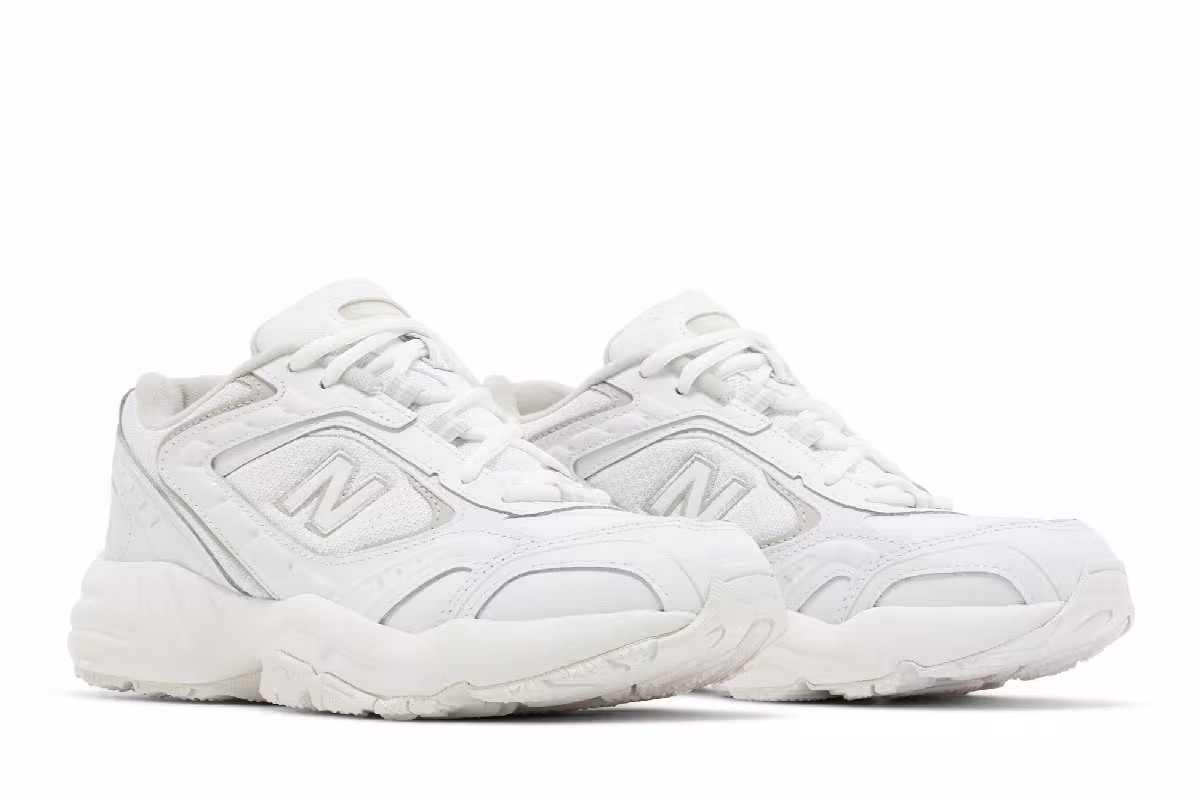 New Balance Women's 452 White Light Cliff Grey, view 9