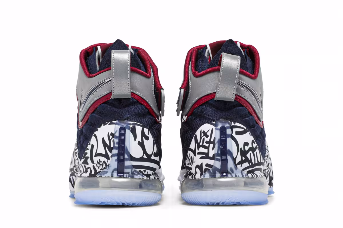Nike LeBron 17 LeBron 4 Cold Blue Graffiti, view 7