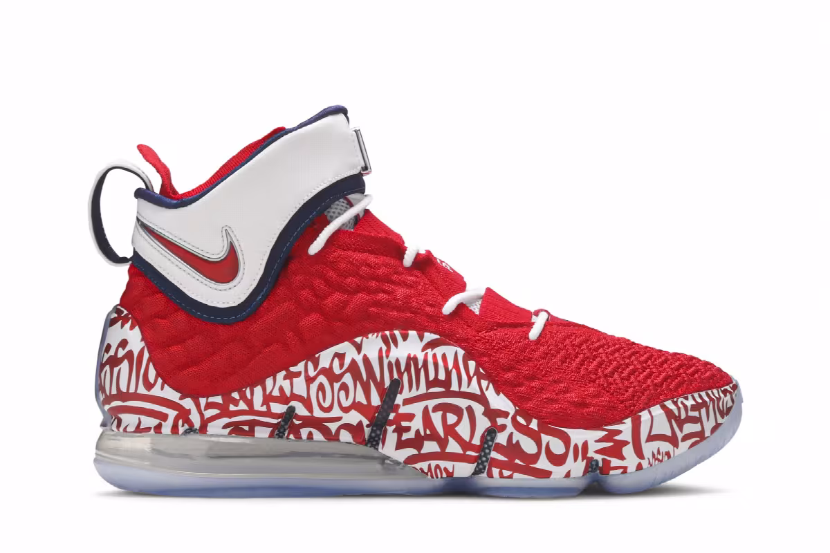Nike LeBron 17 LeBron 4 Red Graffiti, view 2