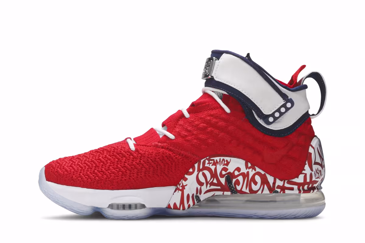 Nike LeBron 17 LeBron 4 Red Graffiti, view 4