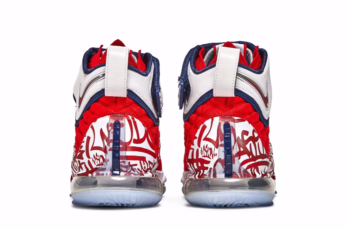 Nike LeBron 17 EP LeBron 4 Red Graffiti, view 7