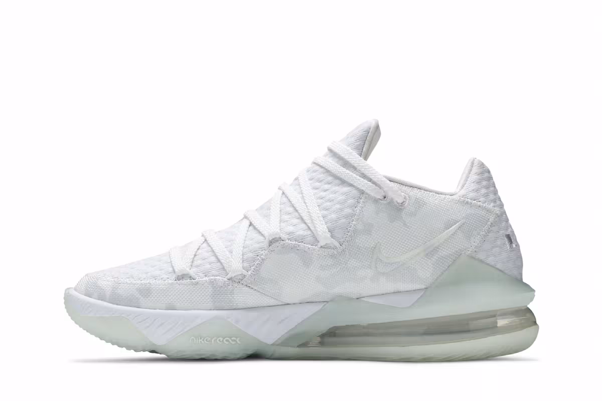 Nike LeBron 17 Low White Camo, view 4