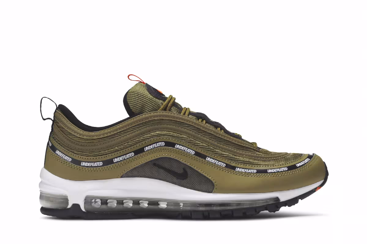 Undefeated x Nike Air Max 97 Militia Green, view 2
