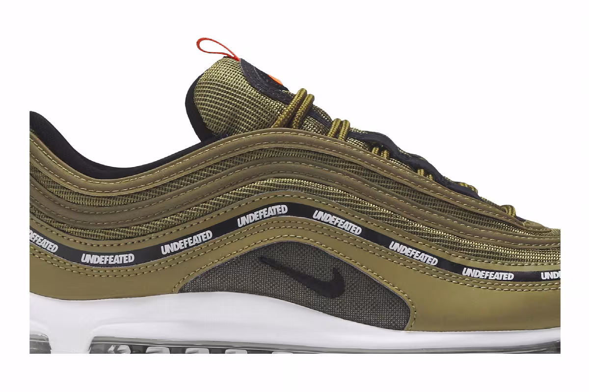 Undefeated x Nike Air Max 97 Militia Green, view 3