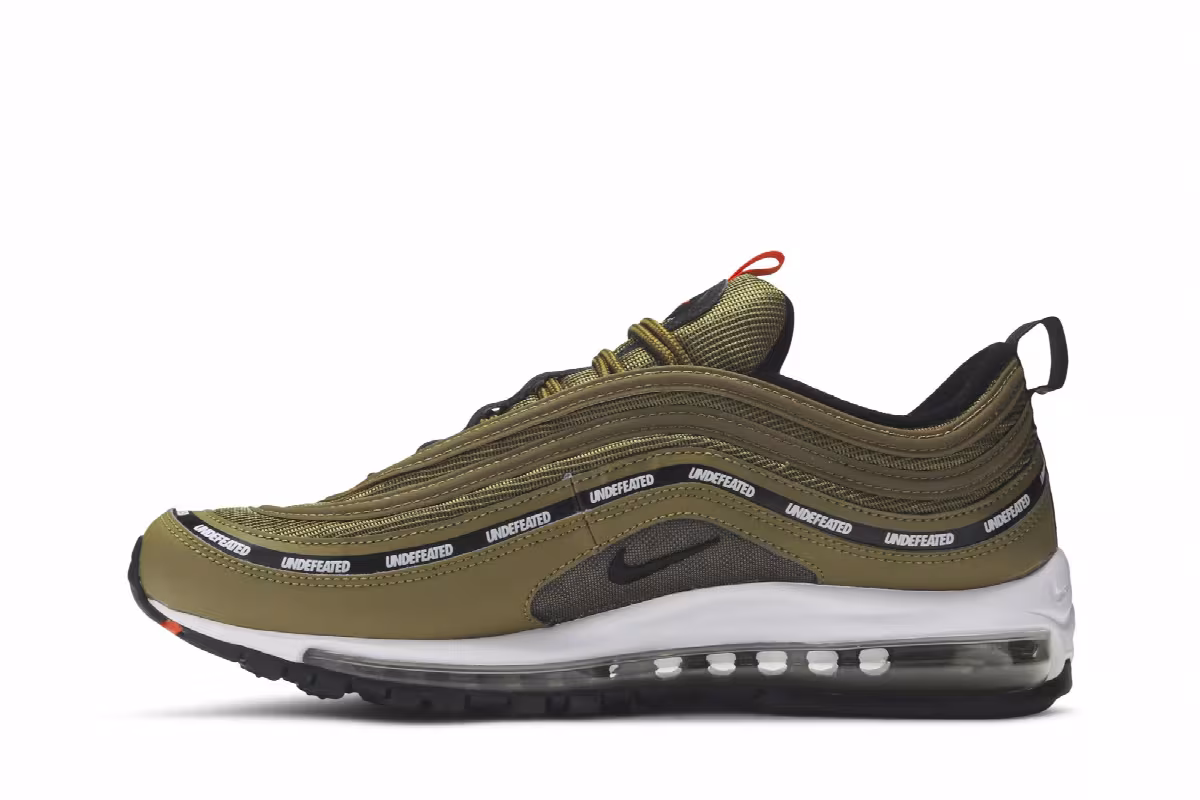 Undefeated x Nike Air Max 97 Militia Green, view 4