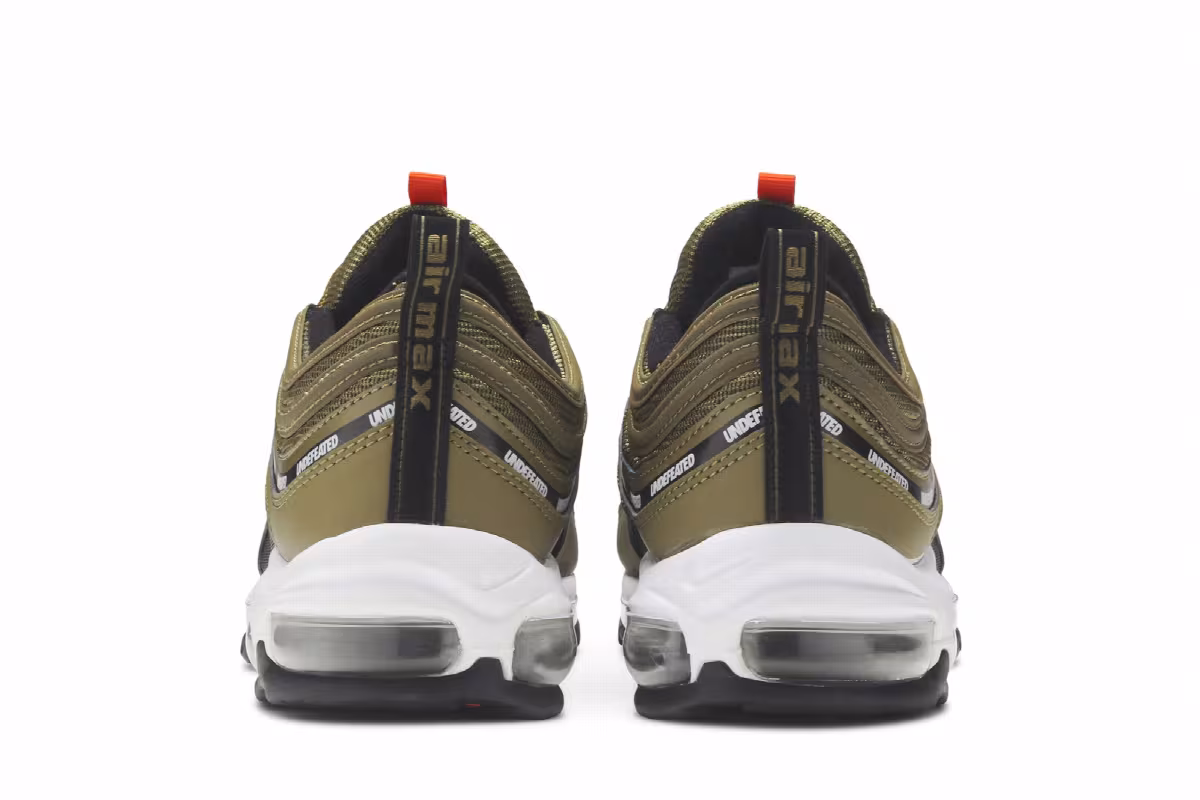 Undefeated x Nike Air Max 97 Militia Green, view 7
