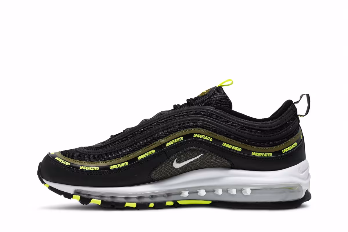 Undefeated x Nike Air Max 97 Black Volt, view 4