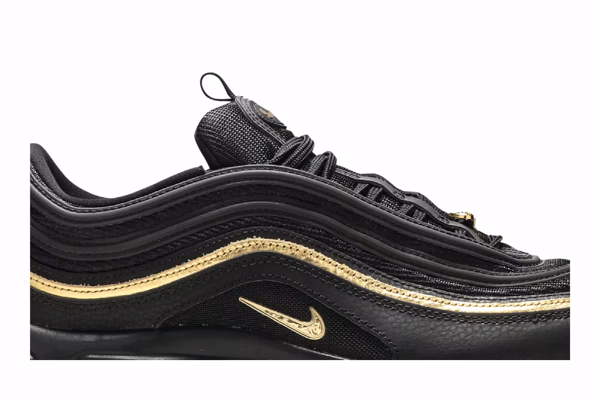 Nike Air Max 97 Black Metallic Gold, view 3