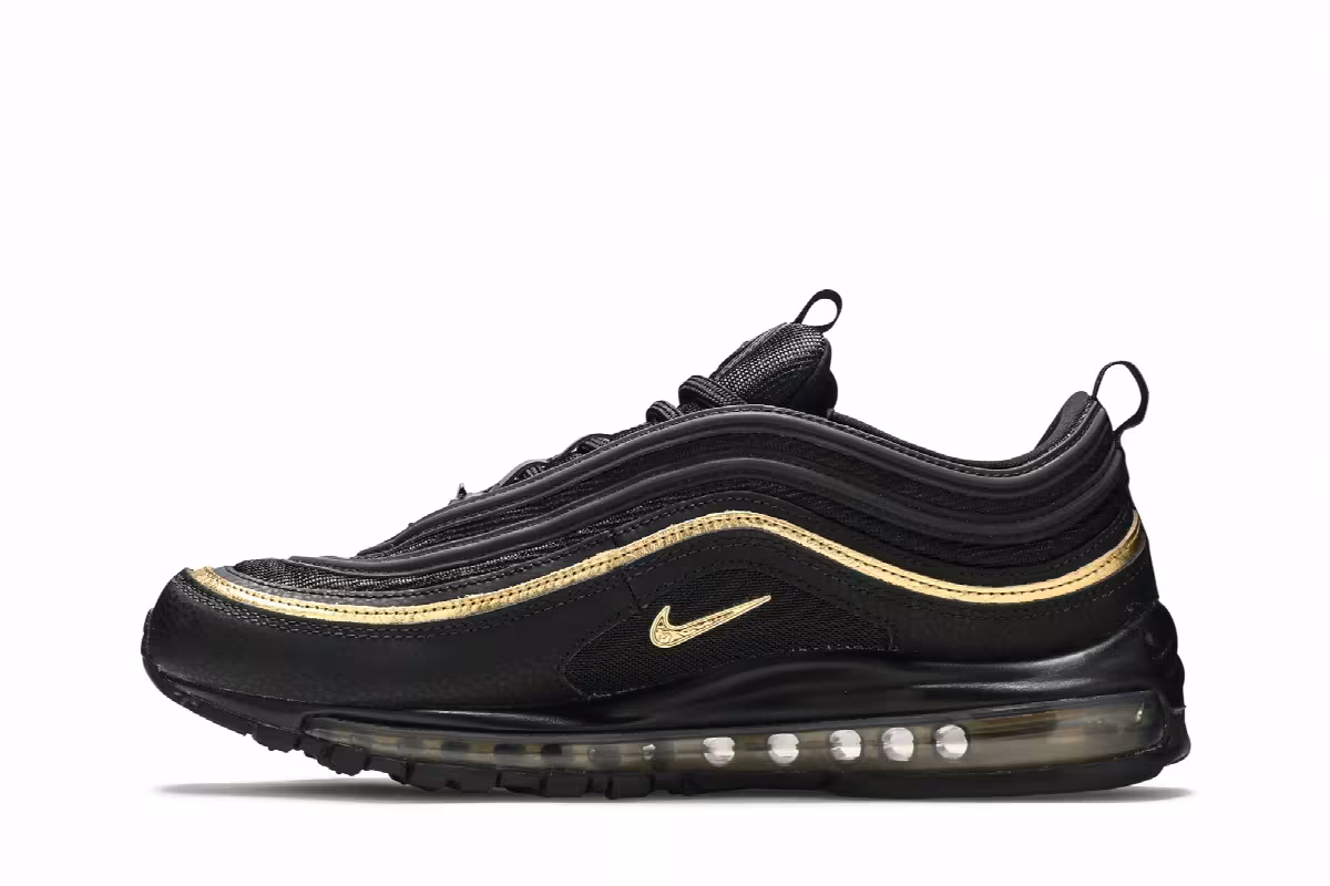 Nike Air Max 97 Black Metallic Gold, view 4