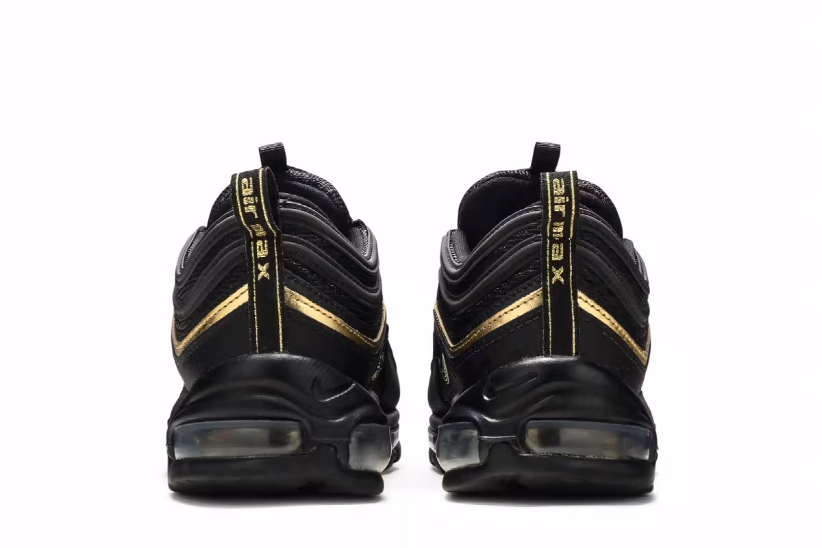 Nike Air Max 97 Black Metallic Gold, view 7