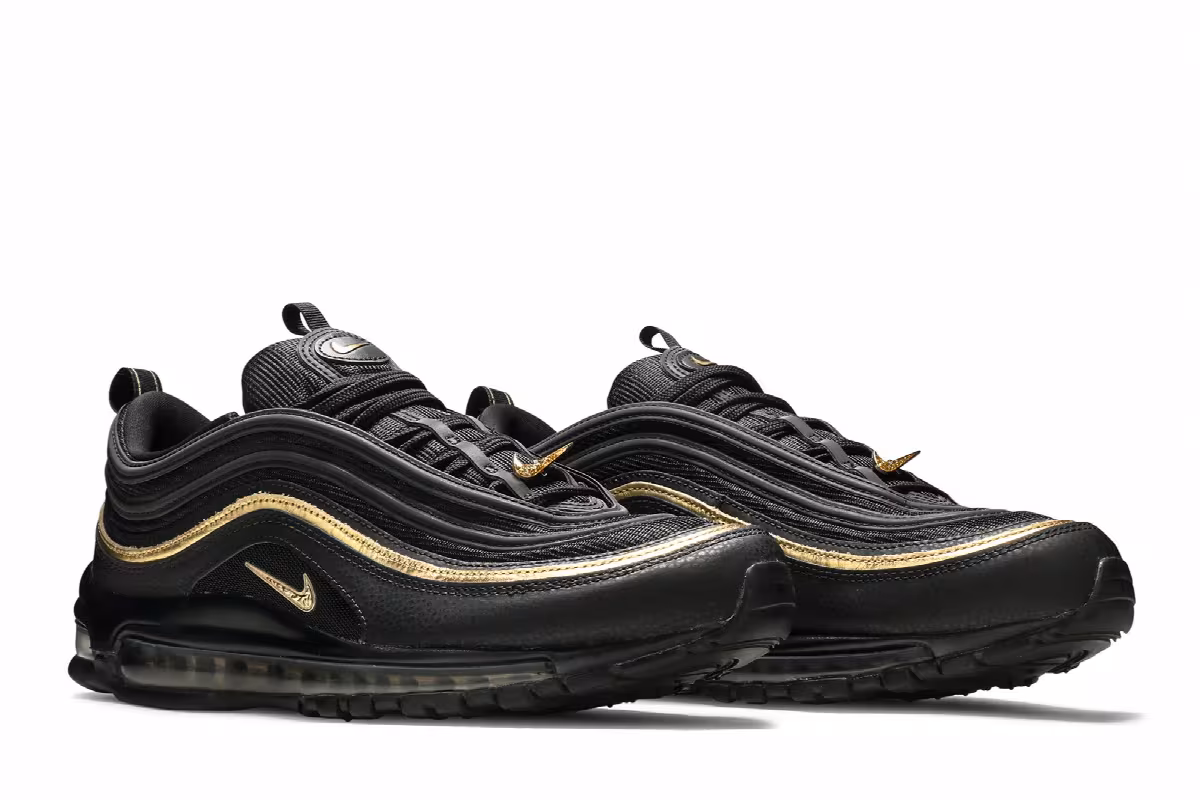 Nike Air Max 97 Black Metallic Gold, view 9
