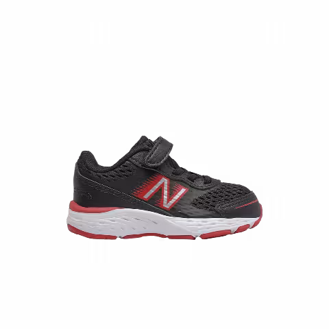 New Balance 680v6 Hook & Loop Toddler Wide 'Black Team Red'
