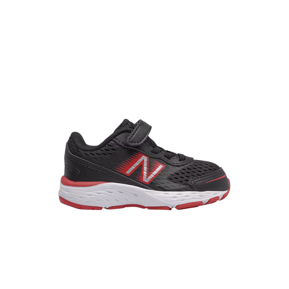 New Balance 680v6 Hook & Loop Toddler Wide Black Team Red