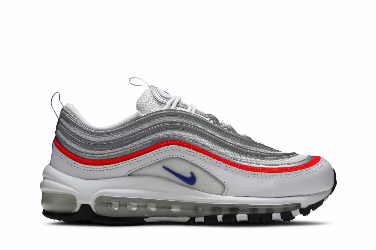 Nike Women's Air Max 97 Essential Flash Crimson Silver, view 2